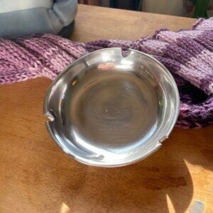 Vintage Nambe 726 Metal Silver Ashtray, Minimalist Retro Look